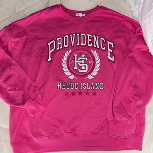Pink Crewneck Sweatshirt Rhode Island Providence